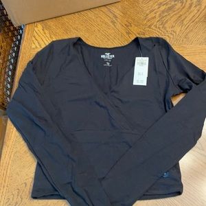 Hollister long-sleeved V-Neck wrap top